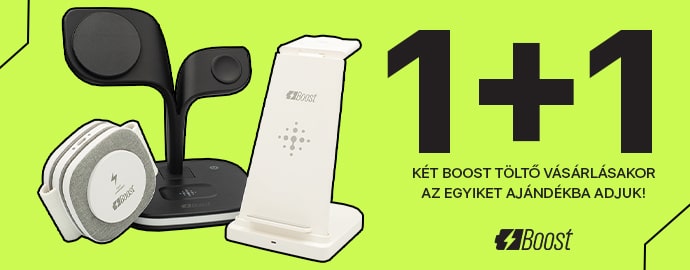 Minden második Boost vezeték nélküli töltőt most ingyen kapod!