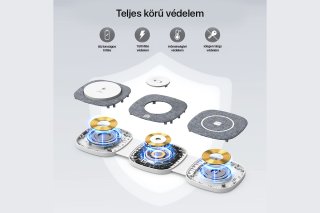 Boost Összehajtható 3 az 1-ben Vezeték nélküli töltőállomás - sötét szürke