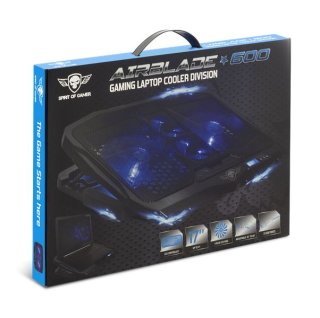Spirit of Gamer Notebook Hűtőpad 17"-ig - AIRBLADE 600 RGB (25dB; 4x12cm, RGB, 2xUSB2.0)